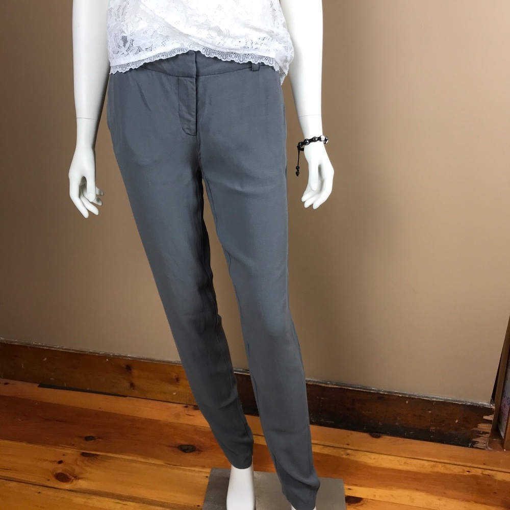 Eileen Fisher Grey 100% Silk Pants